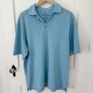 Tommy Bahama Golf Polo Resort Shirt Blue Size Large L